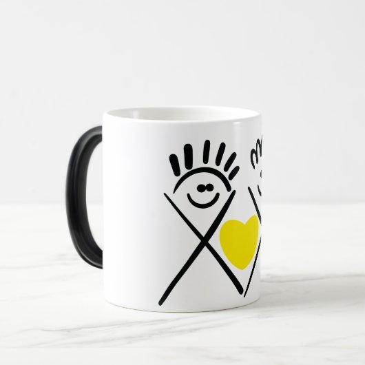 Minimal Friends – Line Art Magische Mok (Voorkant links)