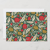 Minimal Front Kleurrijke Folk Bloemen Kerstfoto Feestdagenkaart (Achterkant)