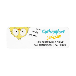 Minimal Fun Funny Crazy Chicken Label