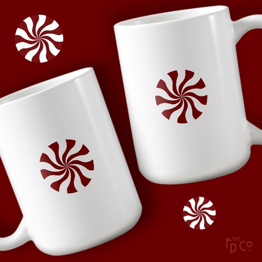 Minimal Fun Peppermint Candy Swirl Hot Chocolate  Koffiemok