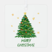 Minimal Fun Waterverf Tree Metal Ornament (Achterkant)