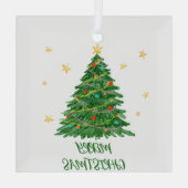 Minimal Fun Waterverf Tree Ornament (Achterkant)