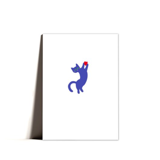 Minimal Funny Cat Valentijnsdag Kaart