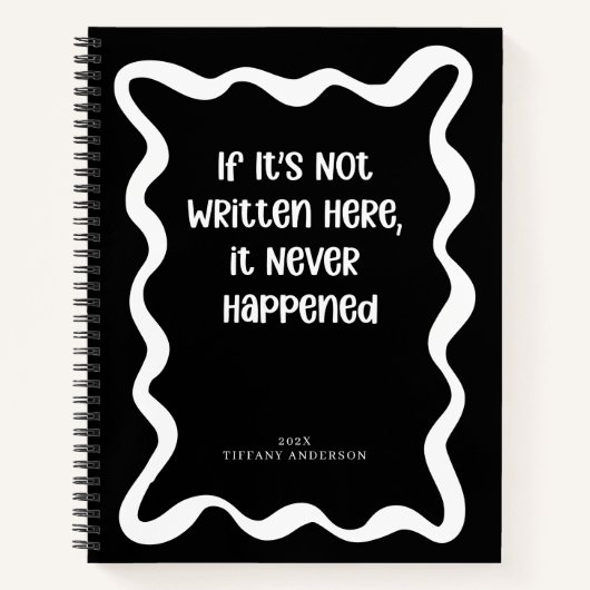 Minimal Funny Coworker Students Name Year Notitieboek (Voorkant)