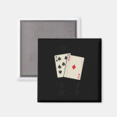Minimal Funny poker, i don't even fold my laundry Magneet (Voorkant / Achterkant)