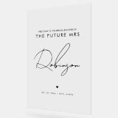 Minimal FUTURE MRS Vrijgezellenfeest Welcome Black Acryl Bord (Hoek)