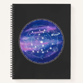 Minimal Galaxy Moon Design | Cosmic Aesthetic Art Notitieboek (Voorkant)