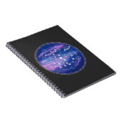 Minimal Galaxy Moon Design | Cosmic Aesthetic Art Notitieboek (Rechterzijde)