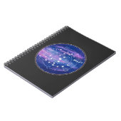 Minimal Galaxy Moon Design | Cosmic Aesthetic Art Notitieboek (Linkerzijde)