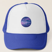 Minimal Galaxy Moon Design | Cosmic Aesthetic Art Trucker Pet (Voorkant)