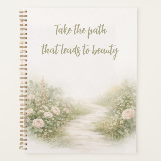 Minimal Garden Path Inspirational Planner (Voorkant)