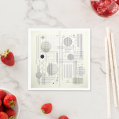 Minimal Geometric Line Art Servet (Insitu)