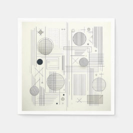 Minimal Geometric Line Art Servet