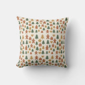 Minimal Gingerbread Pattern Kussen (Voorkant)