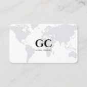 Minimal Global Professional World Company Wit Visitekaartje (Voorkant)