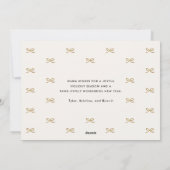 Minimal Gold Bow Cute Saying Pet Christmas Photo Feestdagenkaart (Achterkant)