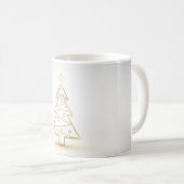 Minimal Gold Christmas Tree Mug Koffiemok (Voorkant rechts)