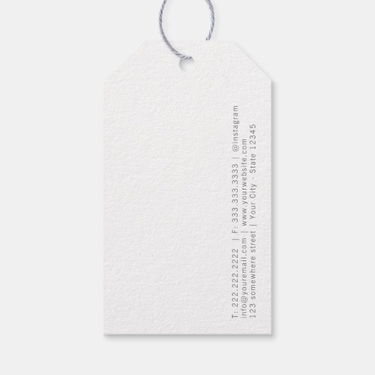 Minimal Gold Designer Abstract briefhoofd ontwerp Cadeaulabel (Achterkant)