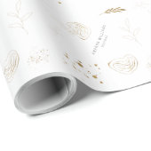 Minimal Gold Designer Abstracte Logo Cadeaupapier (Rol Hoek)