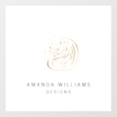 Minimal Gold Designer Abstracte Logo Raamsticker (Vel)