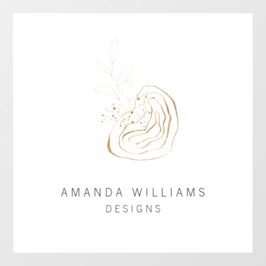 Minimal Gold Designer Abstracte Logo Raamsticker (Vel)