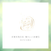 Minimal Gold Designer Abstracte Logo Raamsticker (Vel 3)