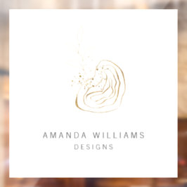 Minimal Gold Designer Abstracte Logo Raamsticker
