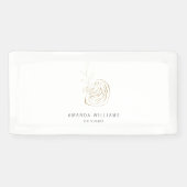 Minimal Gold Designer Abstracte Logo Spandoek (Horizontaal)