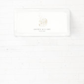 Minimal Gold Designer Abstracte Logo Spandoek (Insitu)