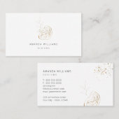 Minimal Gold Designer Abstracte Logo Visitekaartje (Voorkant / Achterkant)