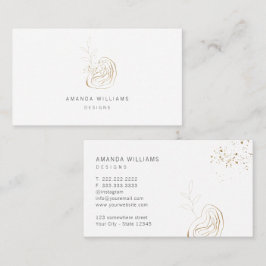 Minimal Gold Designer Abstracte Logo Visitekaartje