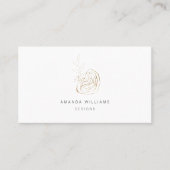 Minimal Gold Designer Abstracte Logo Visitekaartje (Voorkant)