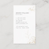 Minimal Gold Designer Abstracte Logo Visitekaartje (Achterkant)