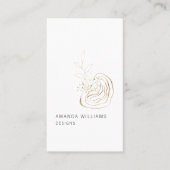 Minimal Gold Designer Abstracte Logo Visitekaartje (Voorkant)