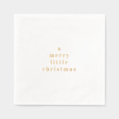 Minimal Gold Foil A Merry Little Christmas Folie Servetten (Voorkant)