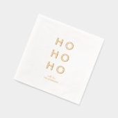 Minimal Gold Foil “HO HO HO” Christmas  Folie Servetten (Links)