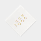 Minimal Gold Foil “HO HO HO” Christmas  Folie Servetten (Rechts)