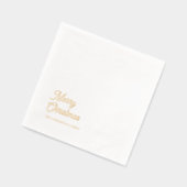 Minimal Gold Foil “Merry Christmas”  Folie Servetten (Links)