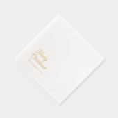Minimal Gold Foil “Merry Christmas”  Folie Servetten (Rechts)