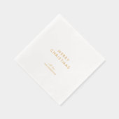 Minimal Gold Foil Merry Christmas Folie Servetten (Rechts)