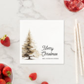Minimal Gold Foil “Merry Christmas”  Servet (Insitu)