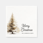 Minimal Gold Foil “Merry Christmas”  Servet (Voorkant)