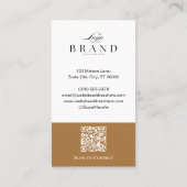 Minimal Gold Modern Professional Consultant Photo Visitekaartje (Achterkant)