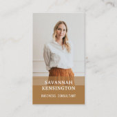 Minimal Gold Modern Professional Consultant Photo Visitekaartje (Voorkant)