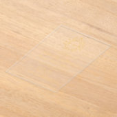 Minimal Gold Monogram Acrylic Wedding Invitation Acryl Uitnodigingen (Laagn)