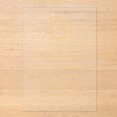 Minimal Gold Monogram Acrylic Wedding Invitation Acryl Uitnodigingen (Voorkant)