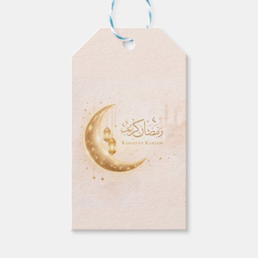 Minimal Gold Ramadan Kareem Stick– Elegant Islamic Cadeaulabel (Voorkant)
