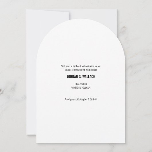 Minimal Gold Script Afstuderen Foto Afstuderen Kaart (Achterkant)