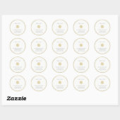 Minimal Gold Snowflake Believe Christmas Address Ronde Sticker (Vel)