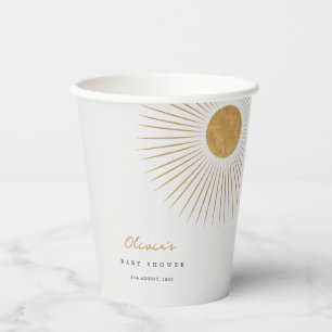 Minimal Gold Sunshine Baby showers papieren bekers